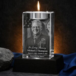 Memorial Crystal Candle 4"x2.4x2.4